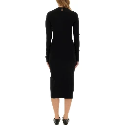 MIDI DRESS WITH SLIT