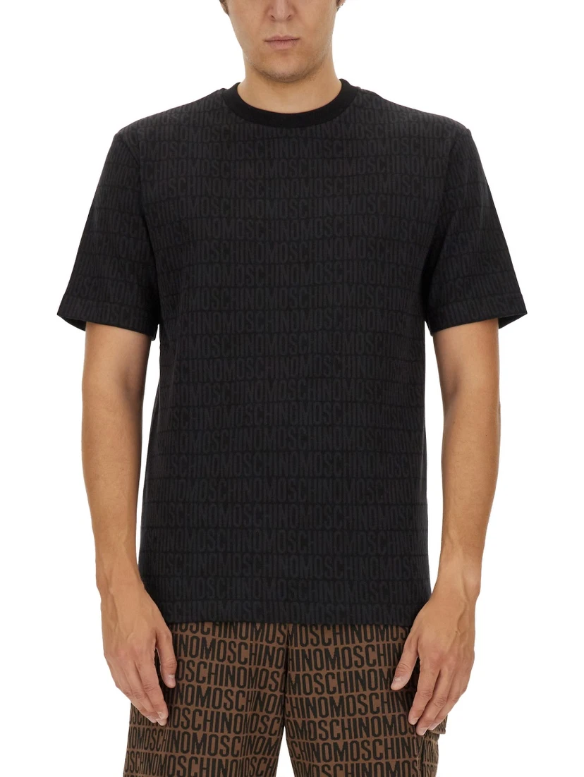 T-SHIRT WITH ALL OVER LOGO