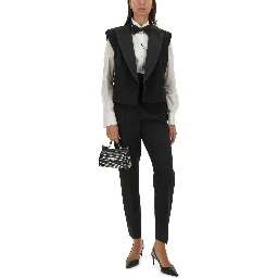 DOUBLE-BREASTED SLEEVELESS JACKET