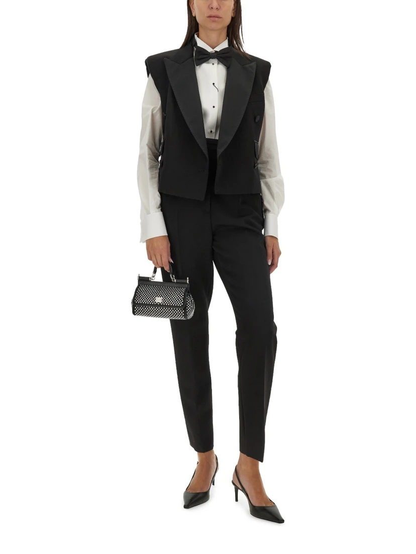 DOUBLE-BREASTED SLEEVELESS JACKET