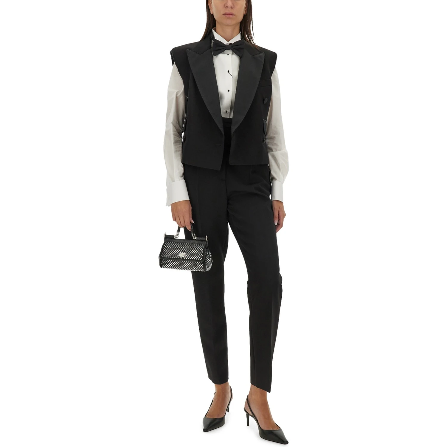 DOUBLE-BREASTED SLEEVELESS JACKET