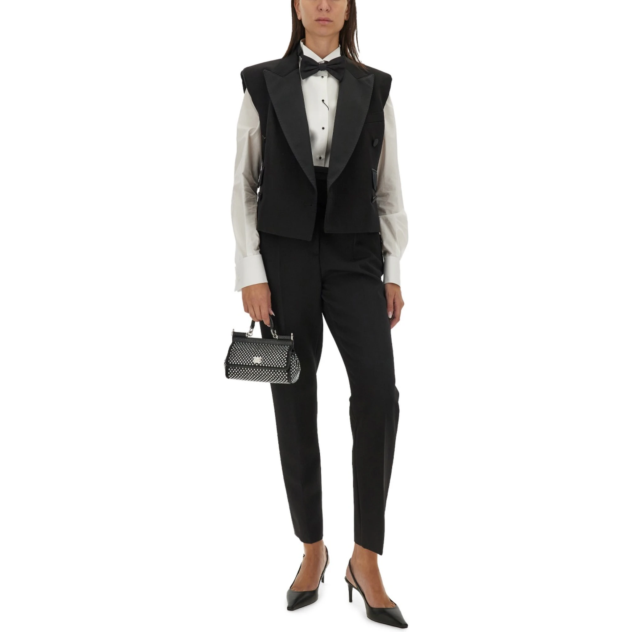 DOUBLE-BREASTED SLEEVELESS JACKET