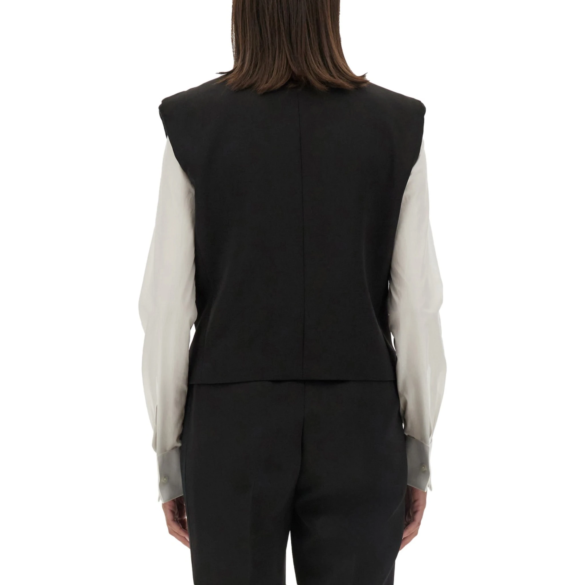 DOUBLE-BREASTED SLEEVELESS JACKET