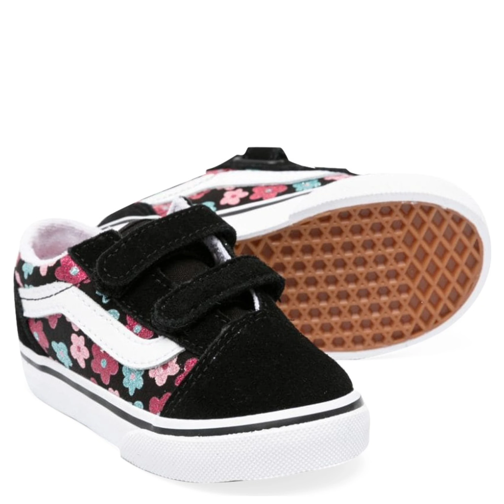 old skool v glitter flower power multi/true white