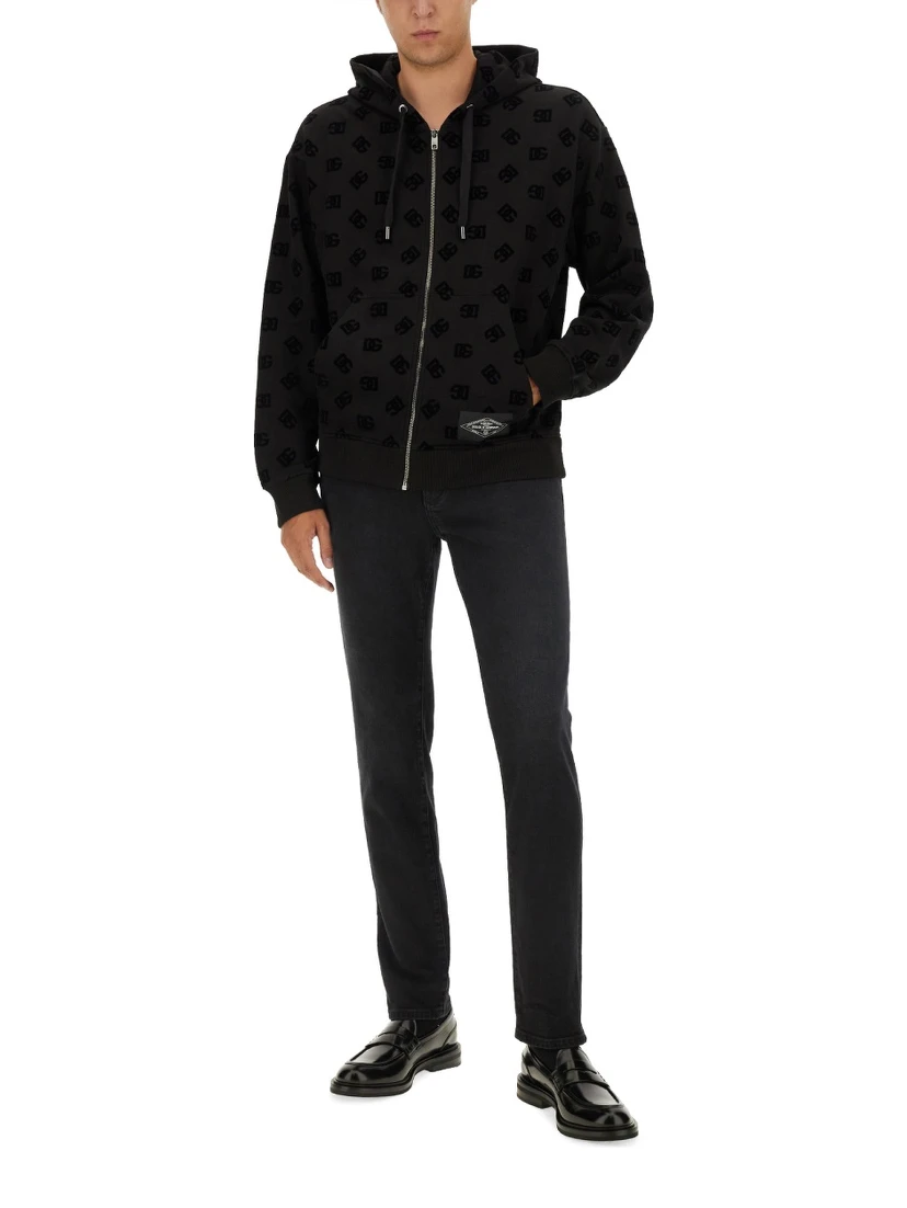 SWEATSHIRT WITH ALLOVER LOGO