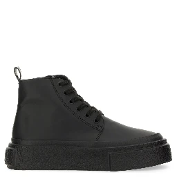 LEATHER LACE-UP SNEAKER