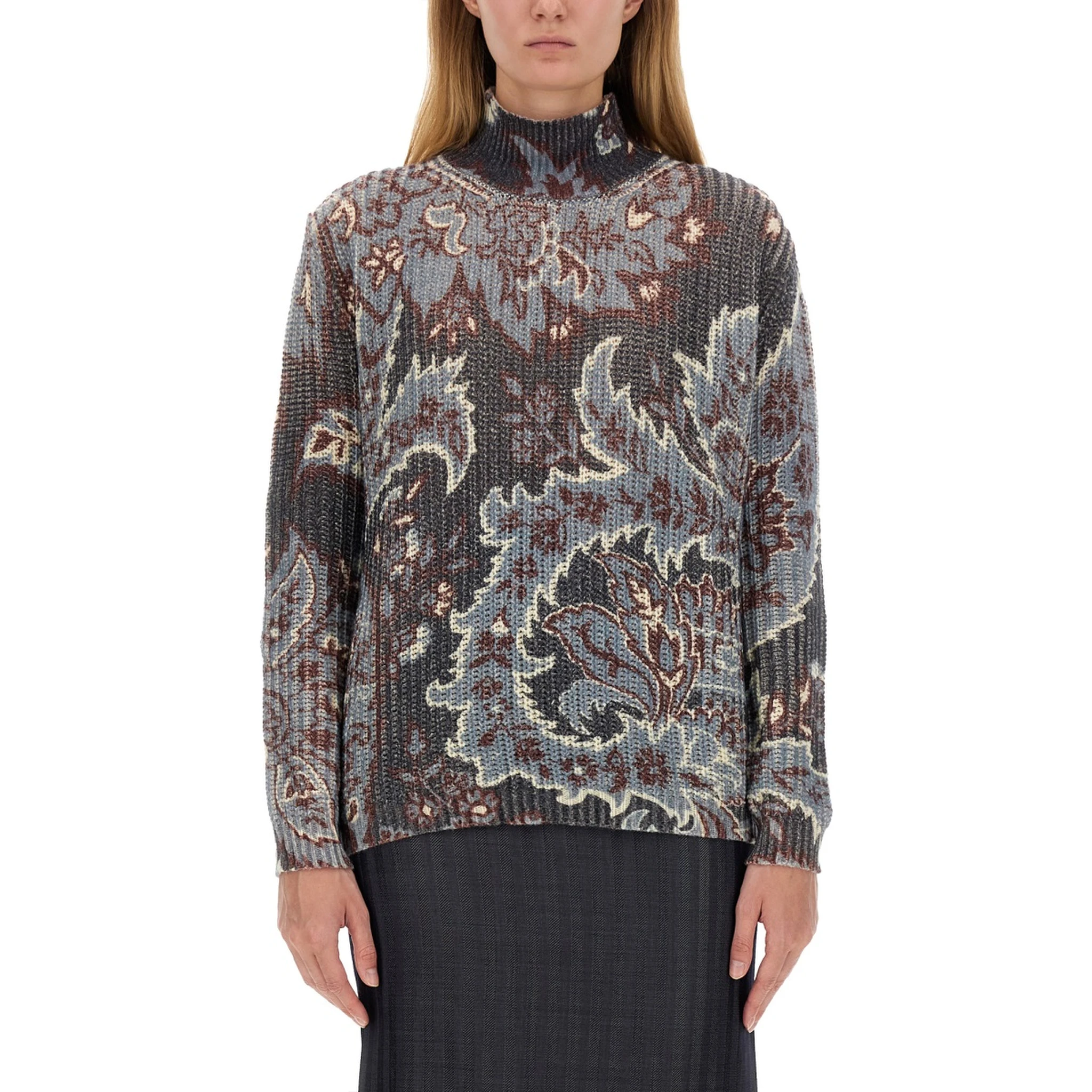 PRINTED WOOL SWEATER
