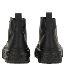 LEATHER LACE-UP SNEAKER