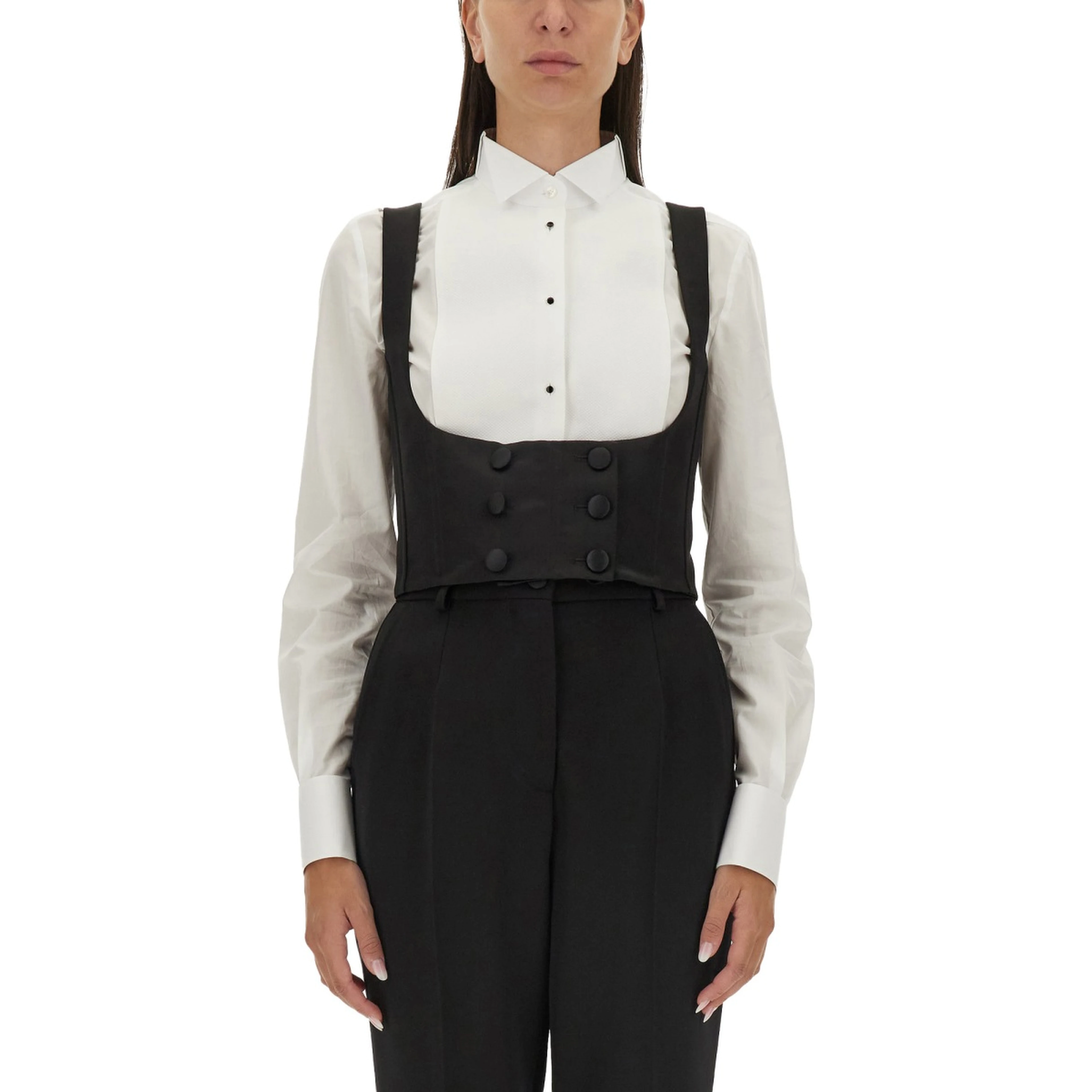 DOUBLE-BREASTED TUXEDO VEST