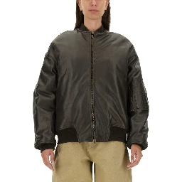 LEATHER BOMBER JACKET