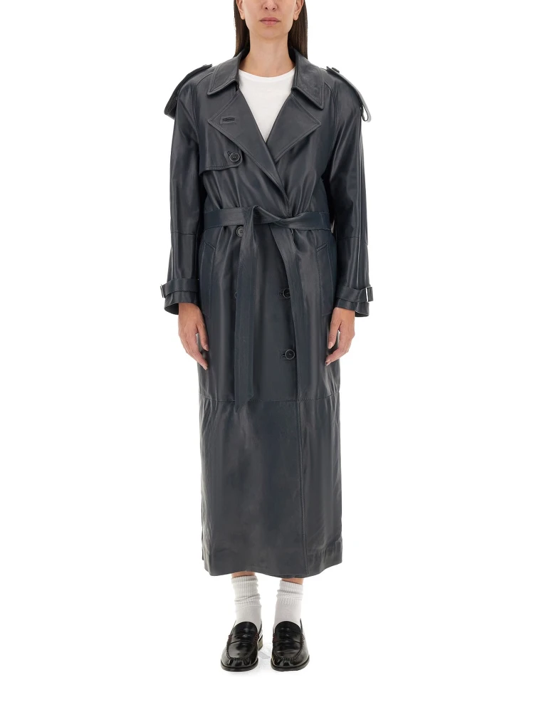 LEATHER TRENCH COAT