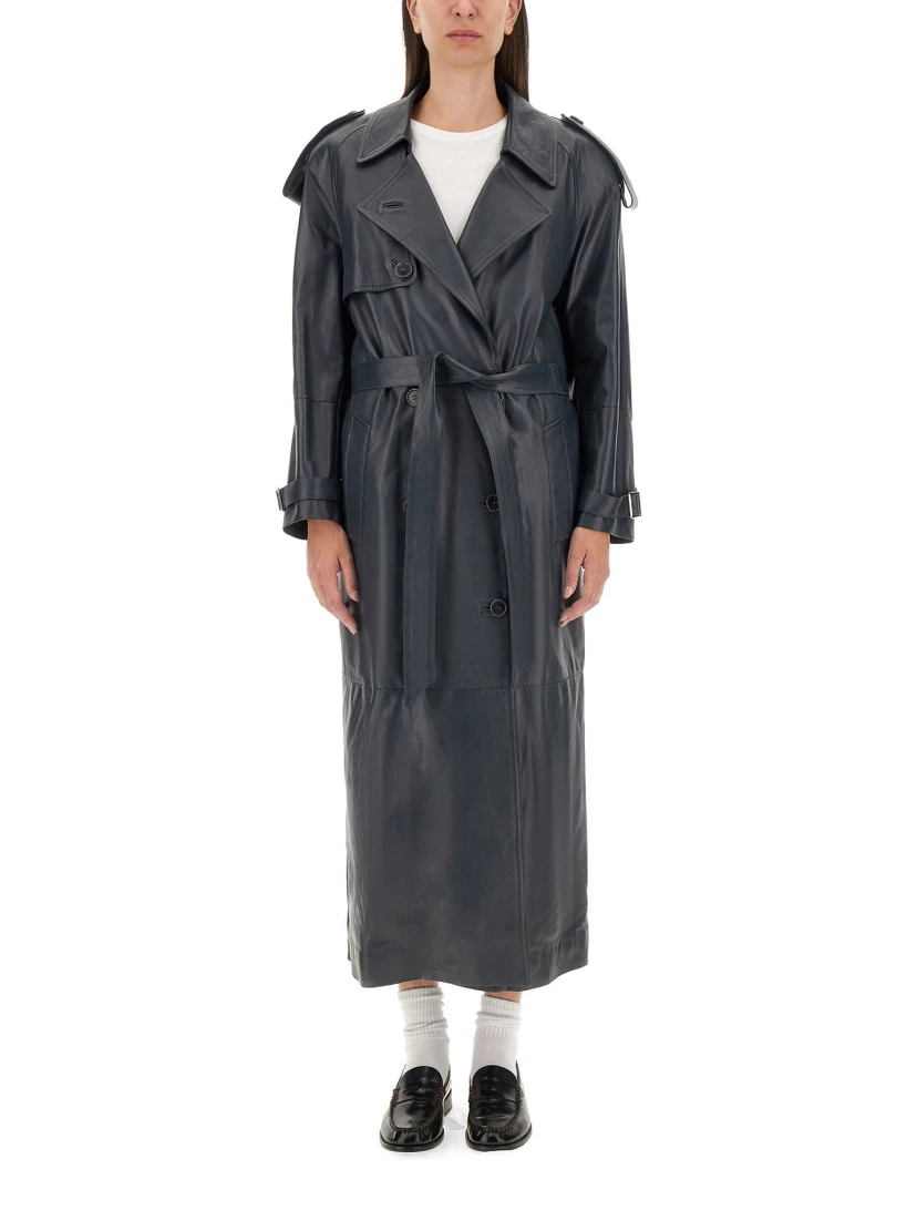 LEATHER TRENCH COAT
