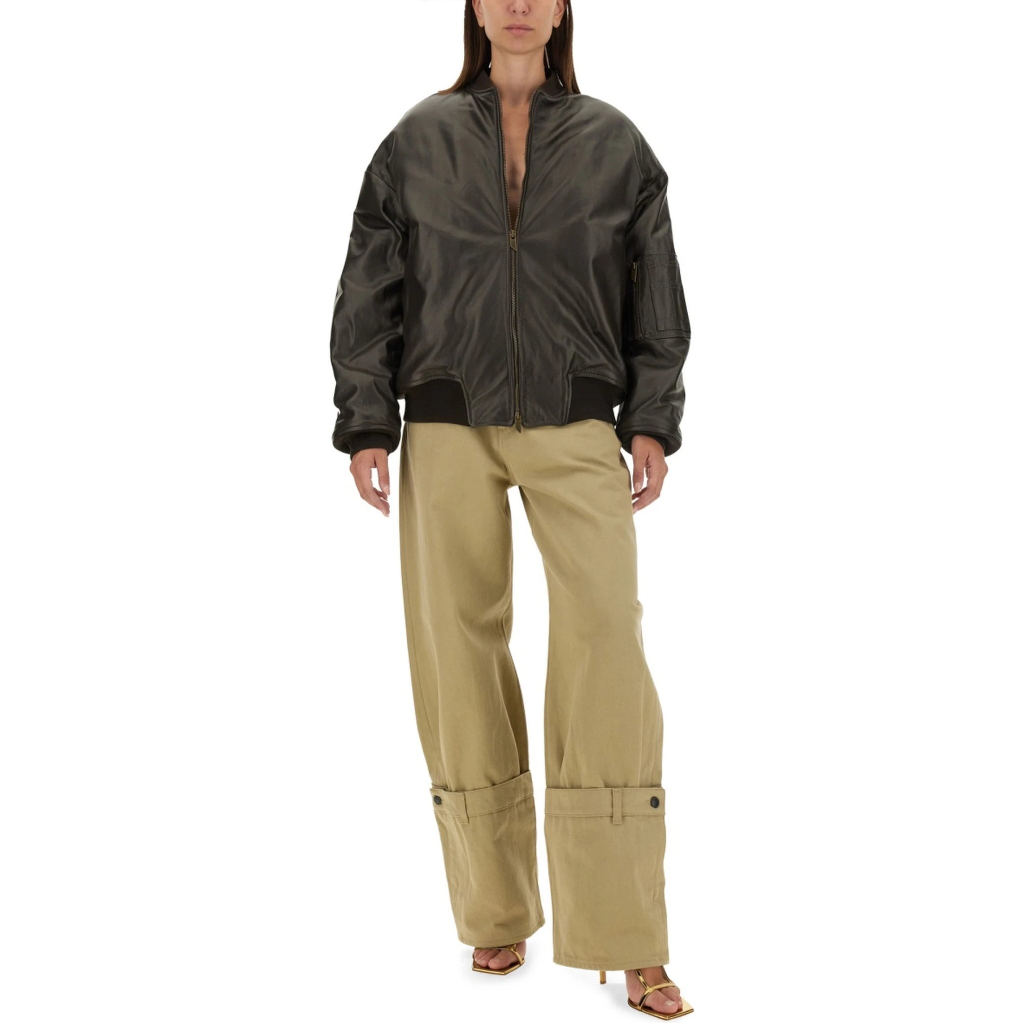 LEATHER BOMBER JACKET