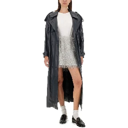 LEATHER TRENCH COAT