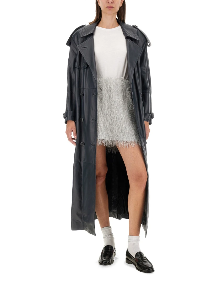 LEATHER TRENCH COAT