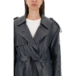 LEATHER TRENCH COAT