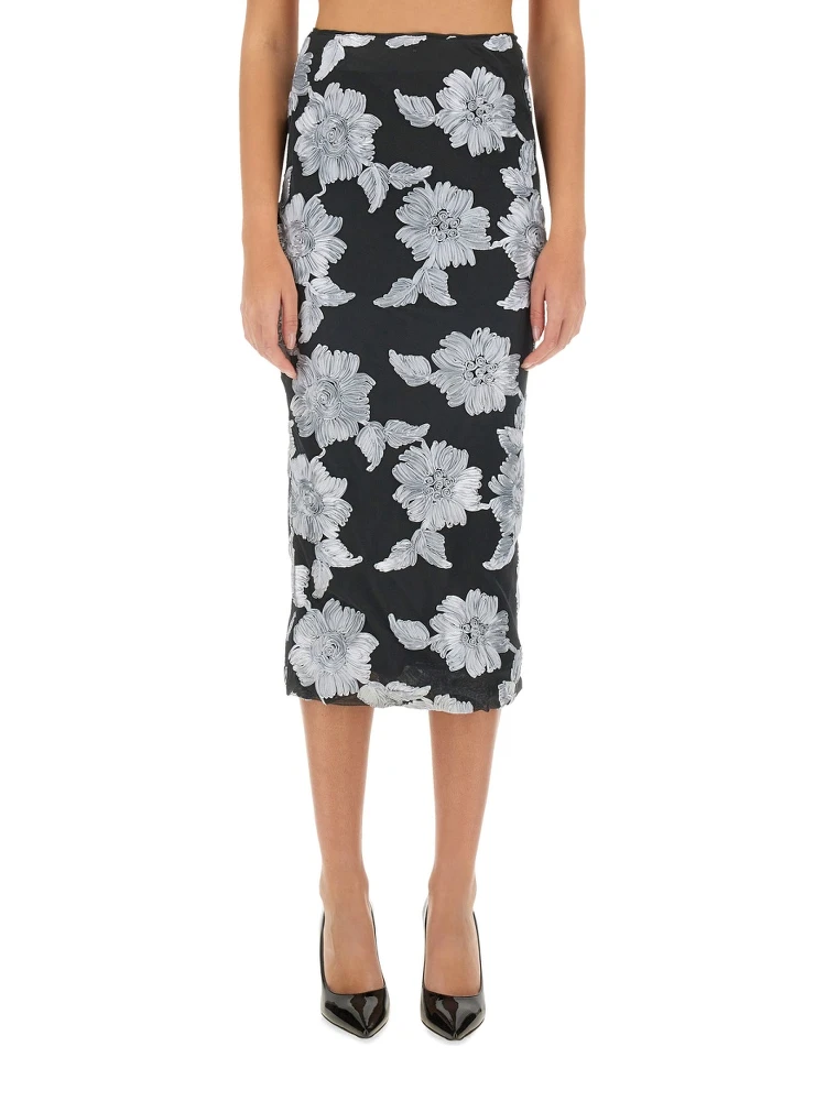 FLORAL PENCIL SKIRT