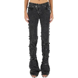 JEANS WITH KNOTTED DETAIL