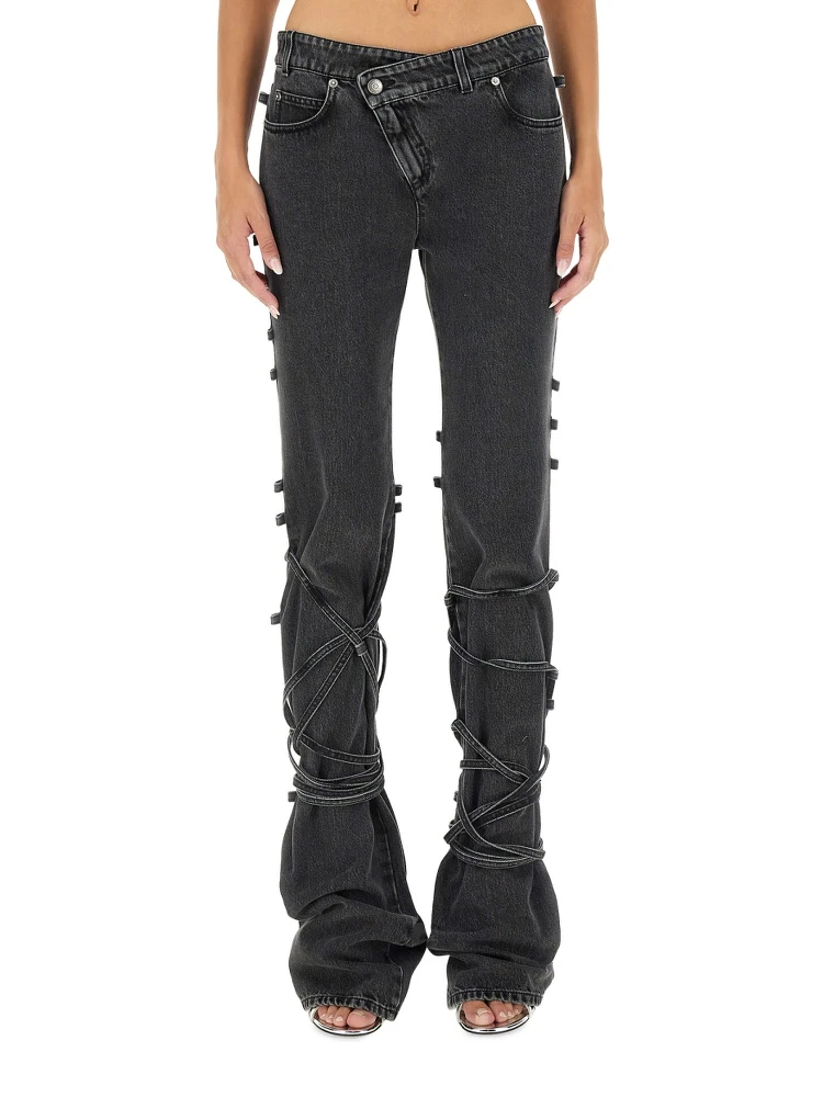 JEANS WITH KNOTTED DETAIL