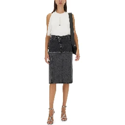 TWO-TONE DENIM SKIRT