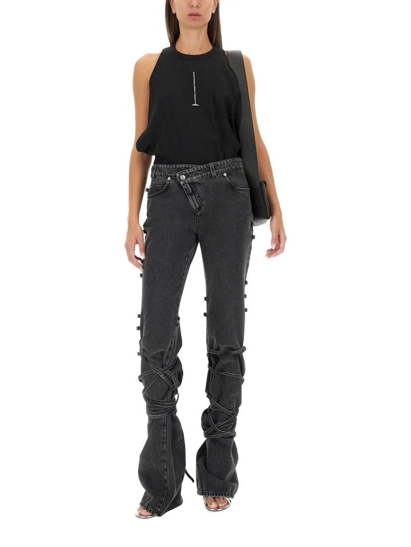 JEANS WITH KNOTTED DETAIL