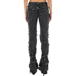 JEANS WITH KNOTTED DETAIL