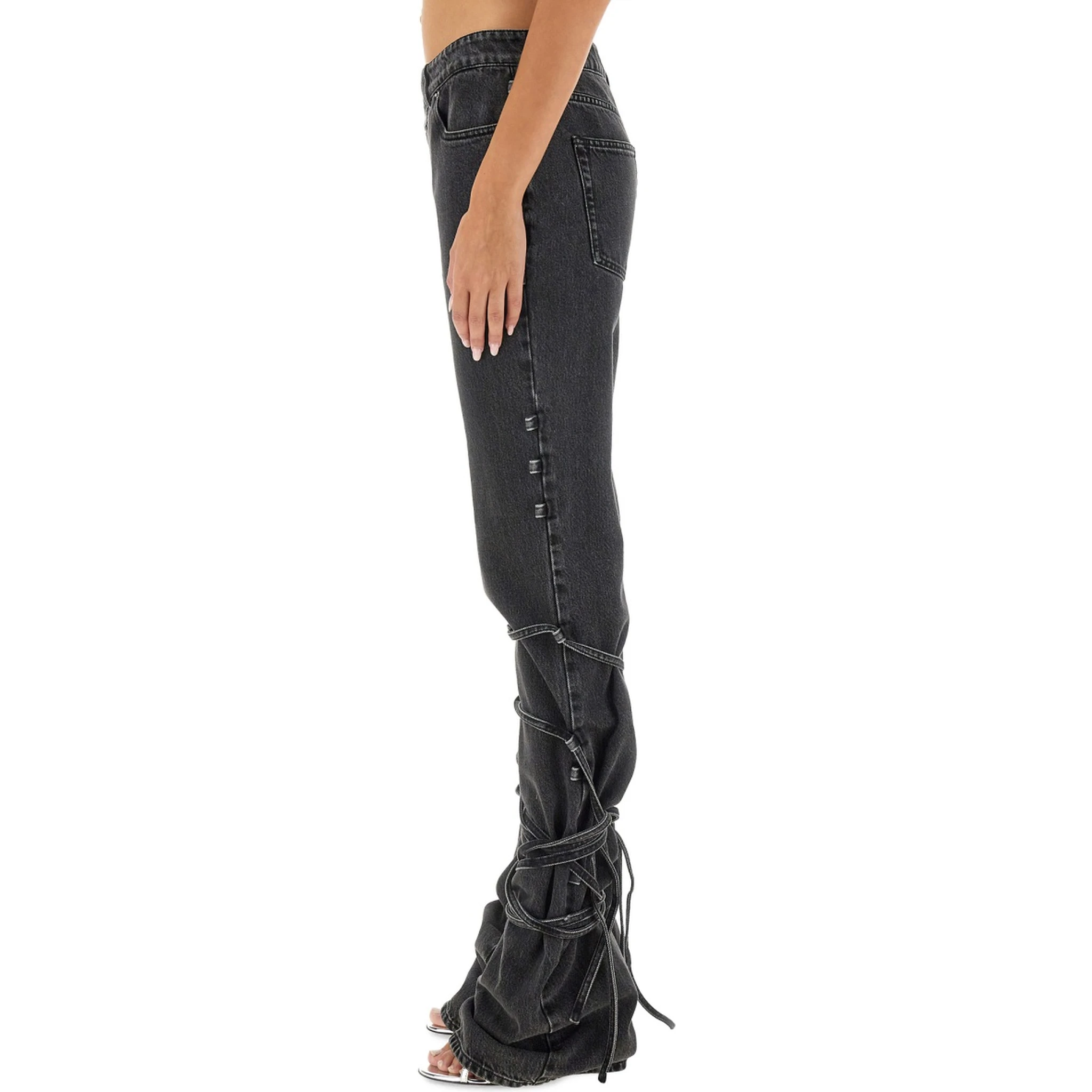 JEANS WITH KNOTTED DETAIL