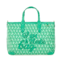 XS TOTE BAG WITH "I AM A PLASTIC BAG" PATTERN