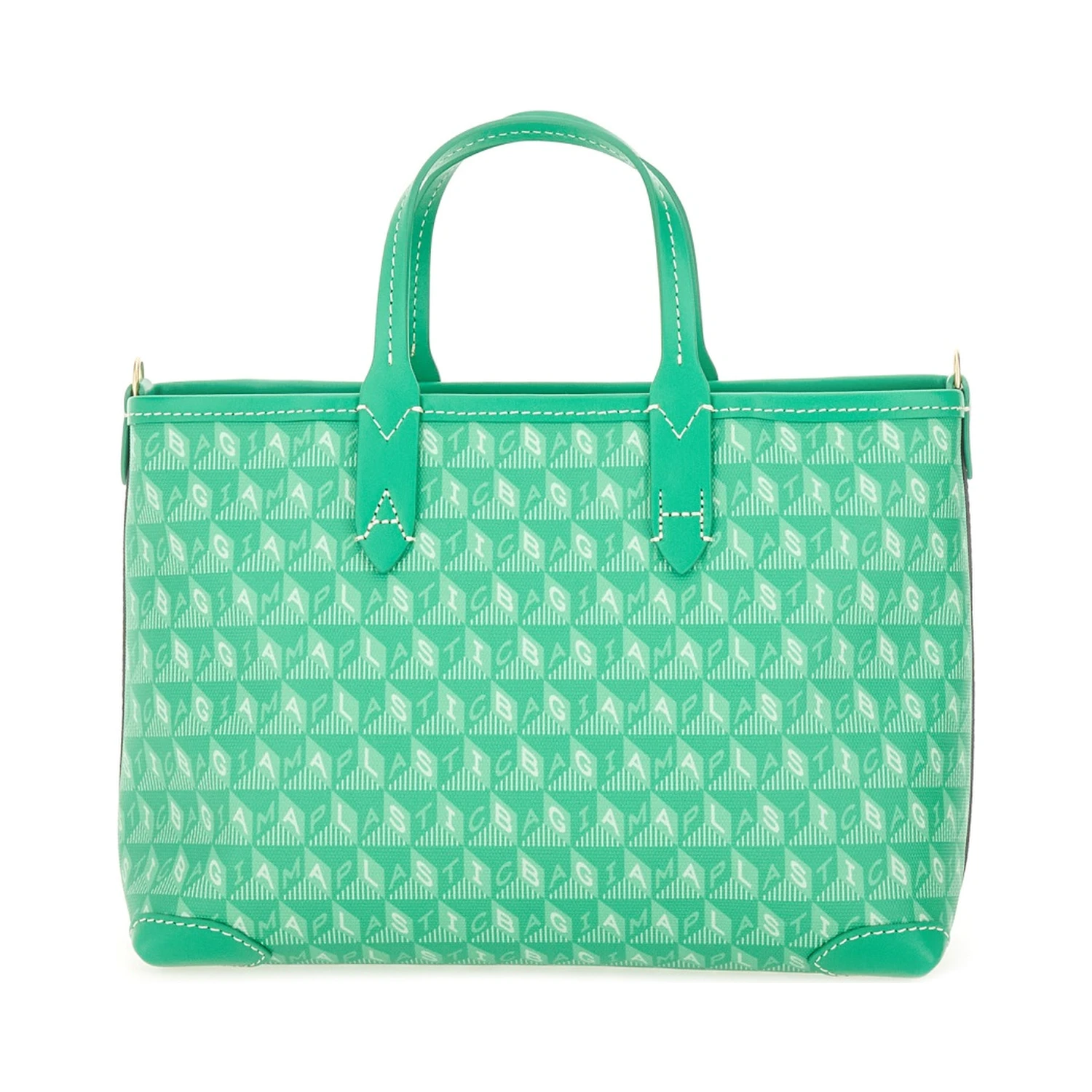 XS TOTE BAG WITH "I AM A PLASTIC BAG" PATTERN