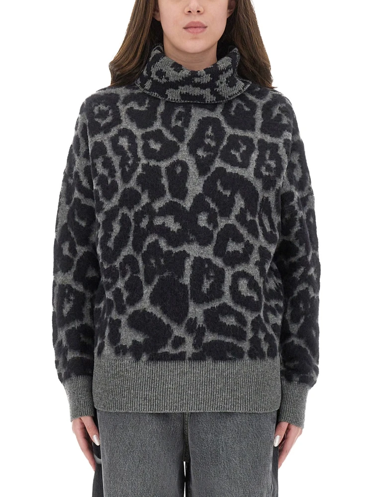 WOOL AND ALPACA "LEOPARD" SWEATER