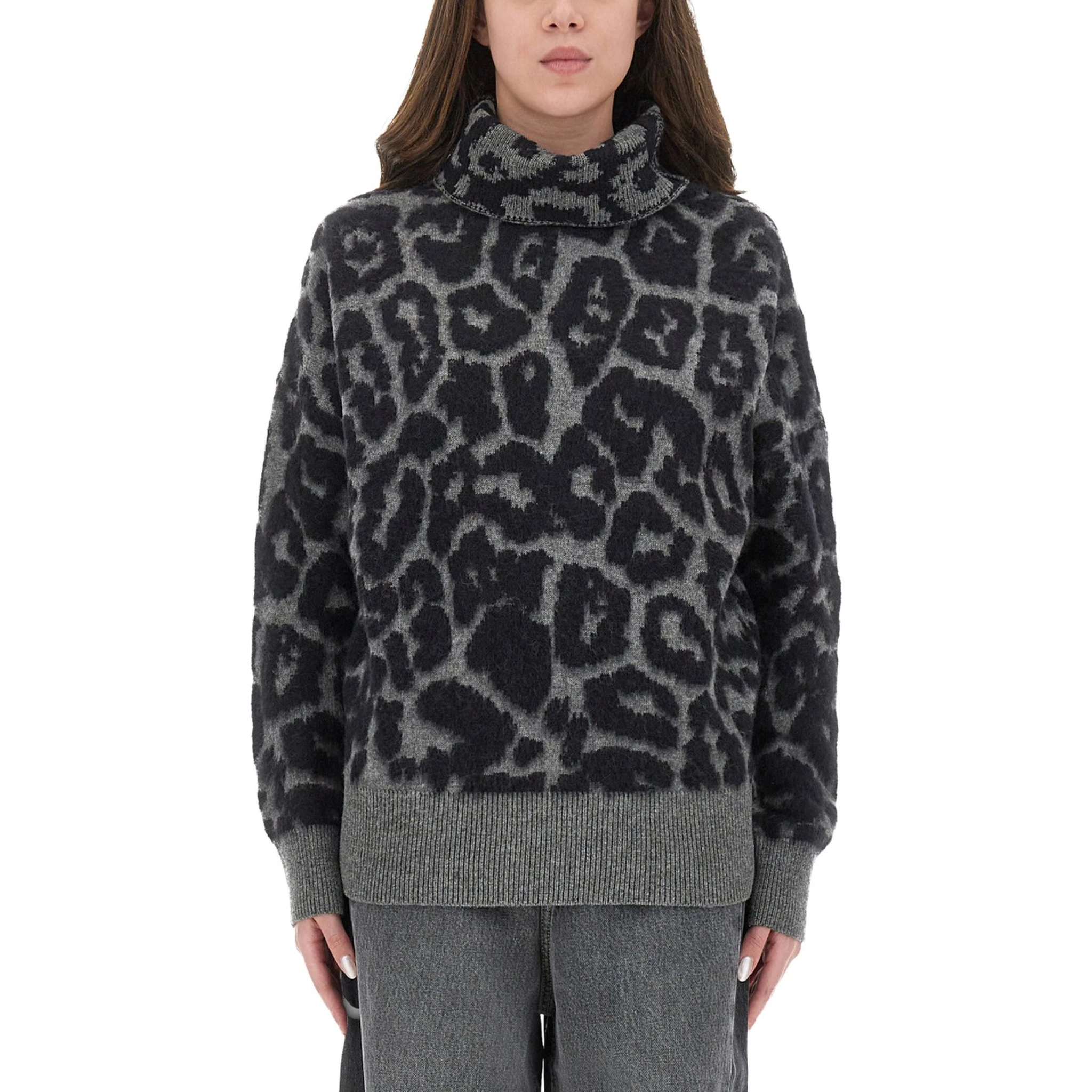 WOOL AND ALPACA "LEOPARD" SWEATER