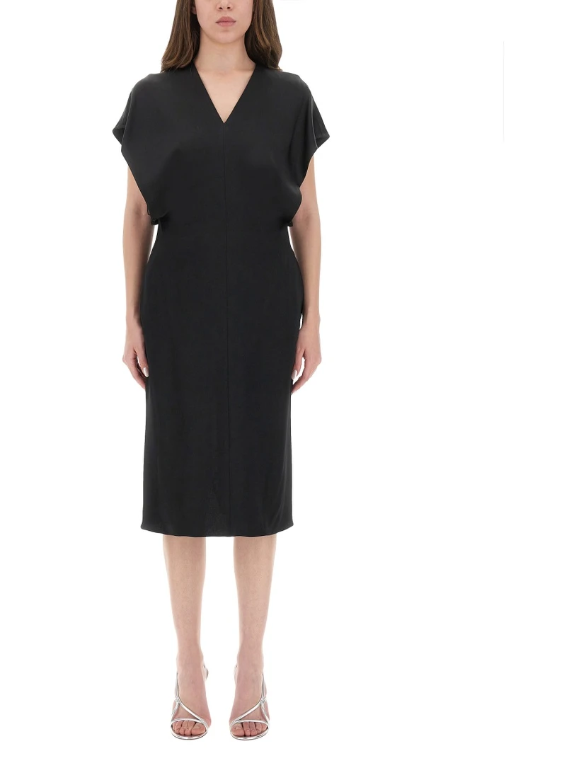 MIDI DRESS WITH WING SLEEVES