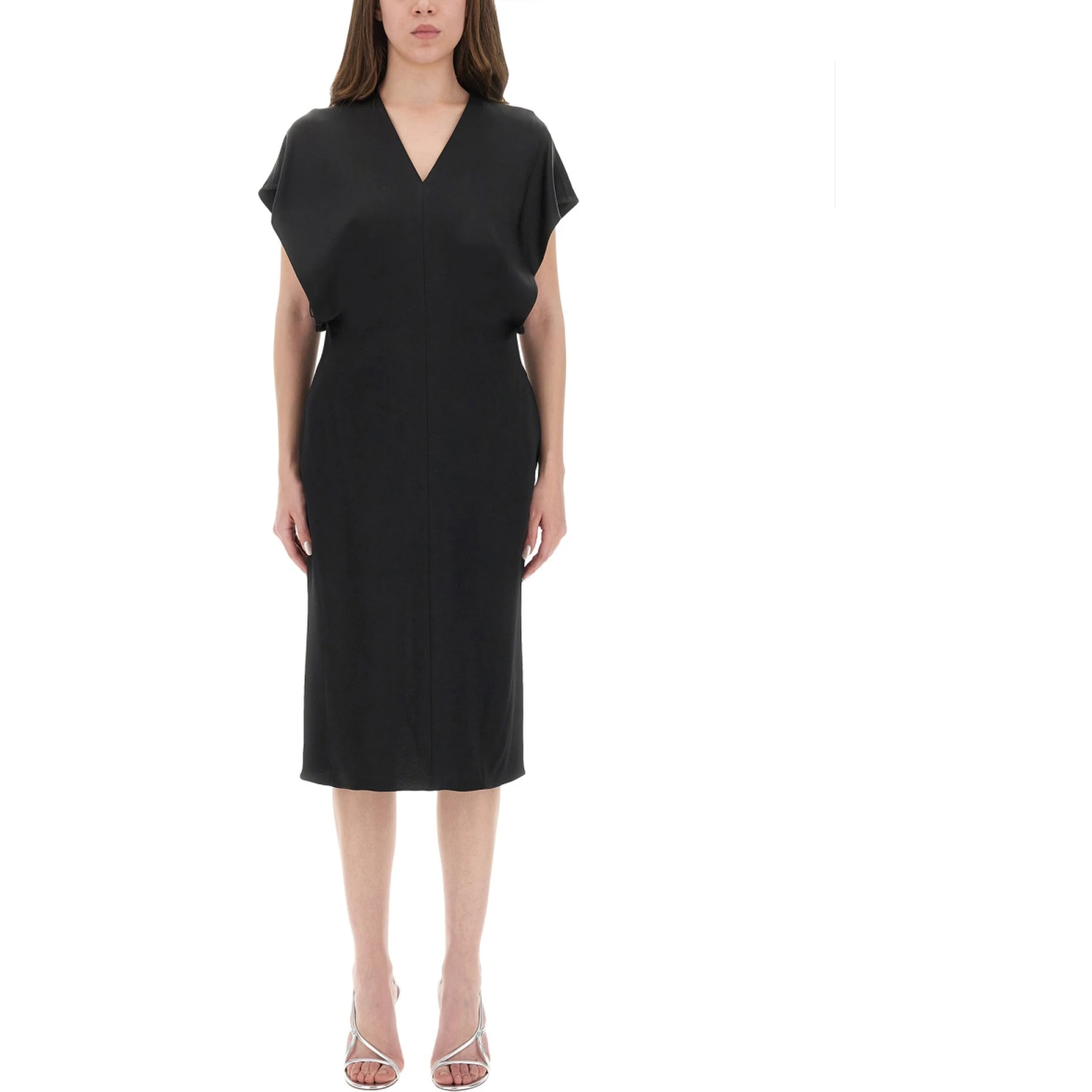 MIDI DRESS WITH WING SLEEVES