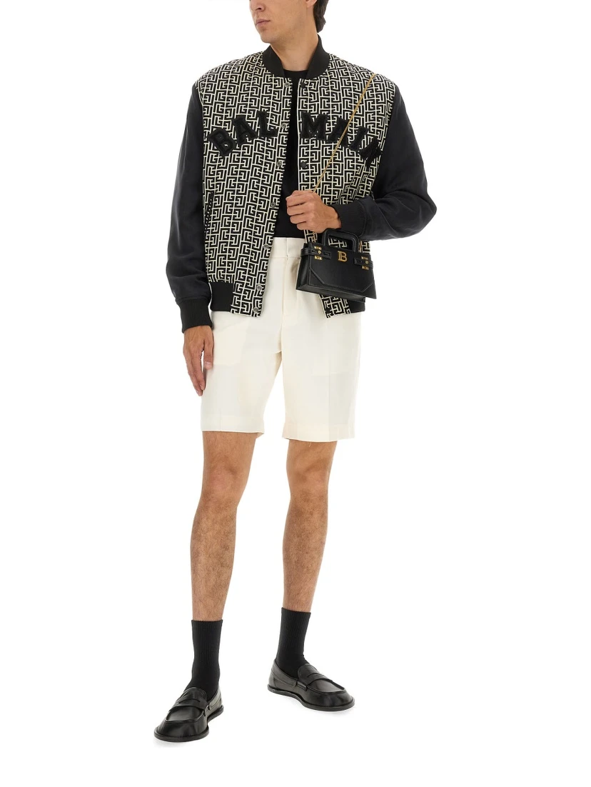MONOGRAMMED VARSITY JACKET WITH PATCHES
