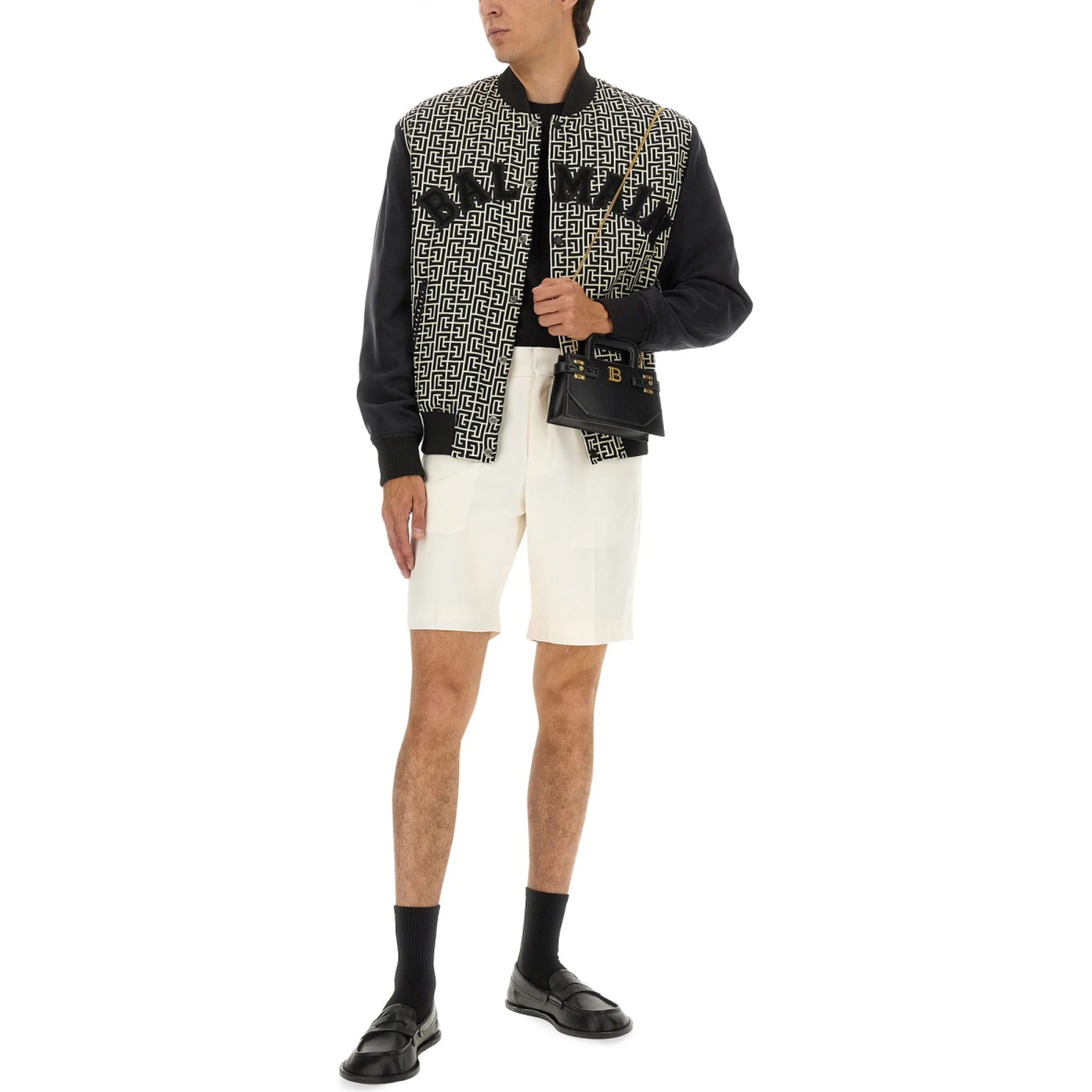 MONOGRAMMED VARSITY JACKET WITH PATCHES