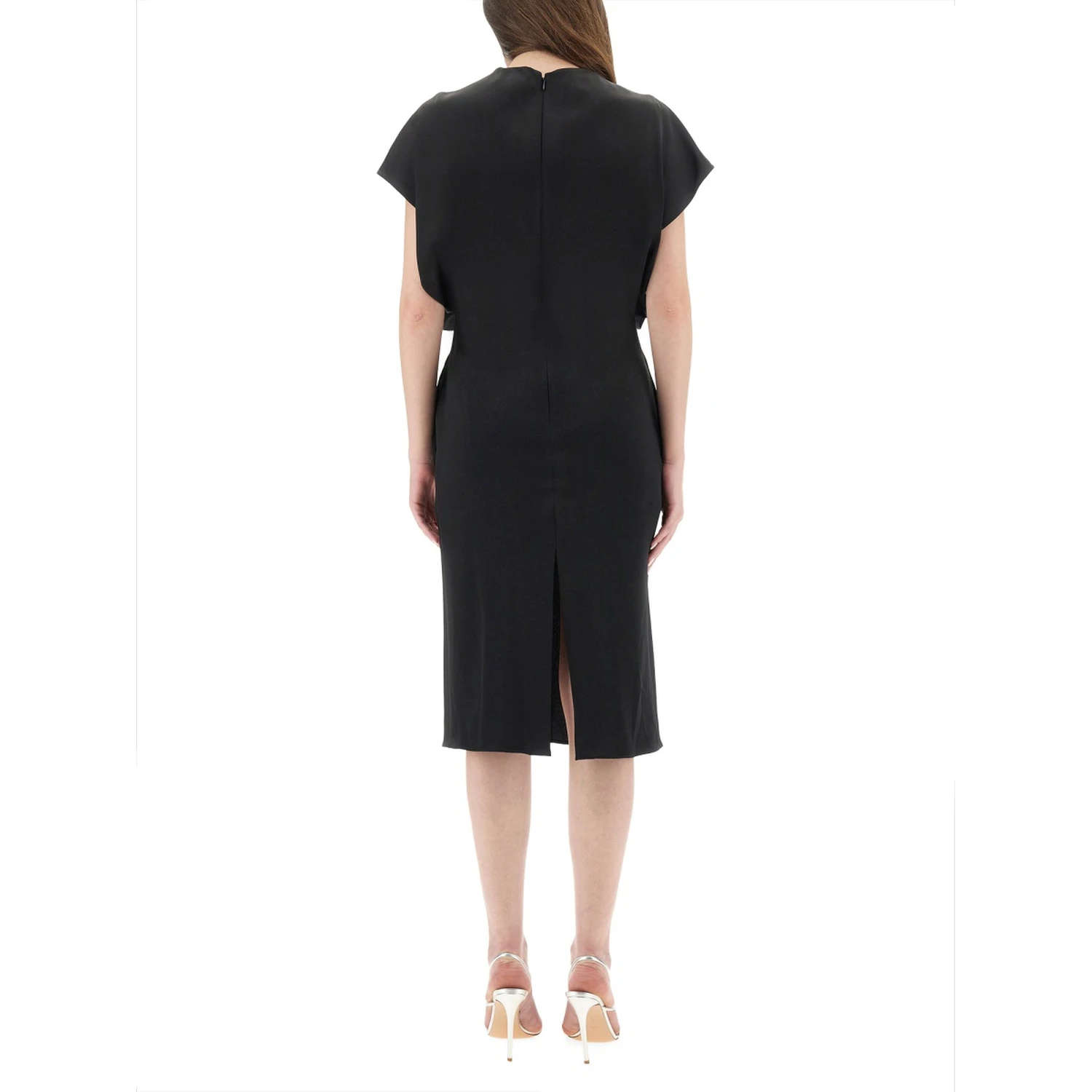 MIDI DRESS WITH WING SLEEVES