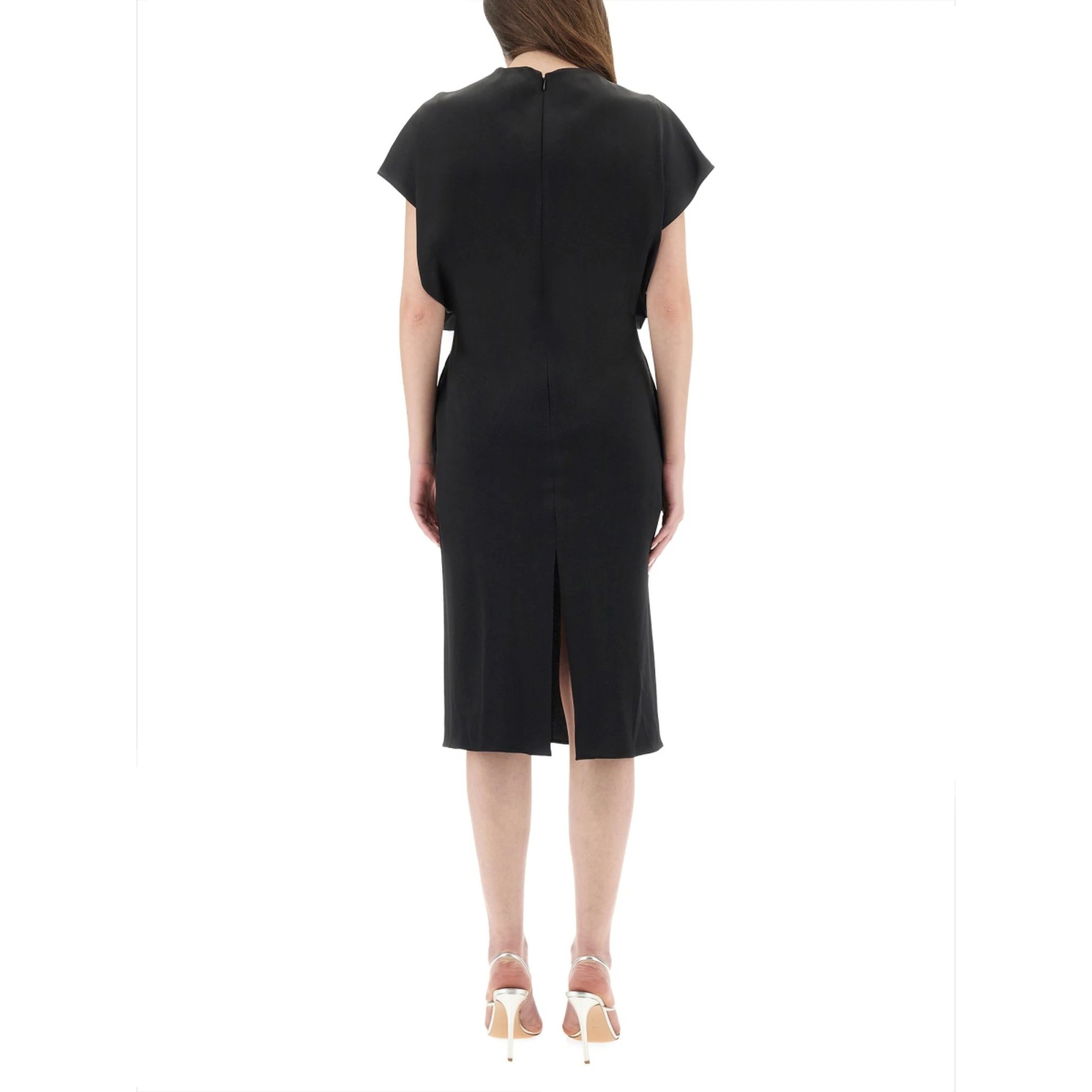 MIDI DRESS WITH WING SLEEVES