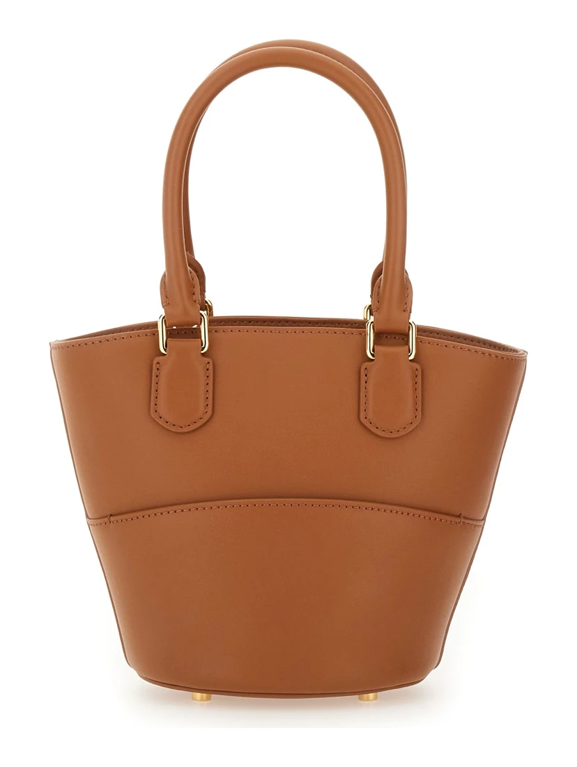 LEATHER TOTE BAG WITH CHARM