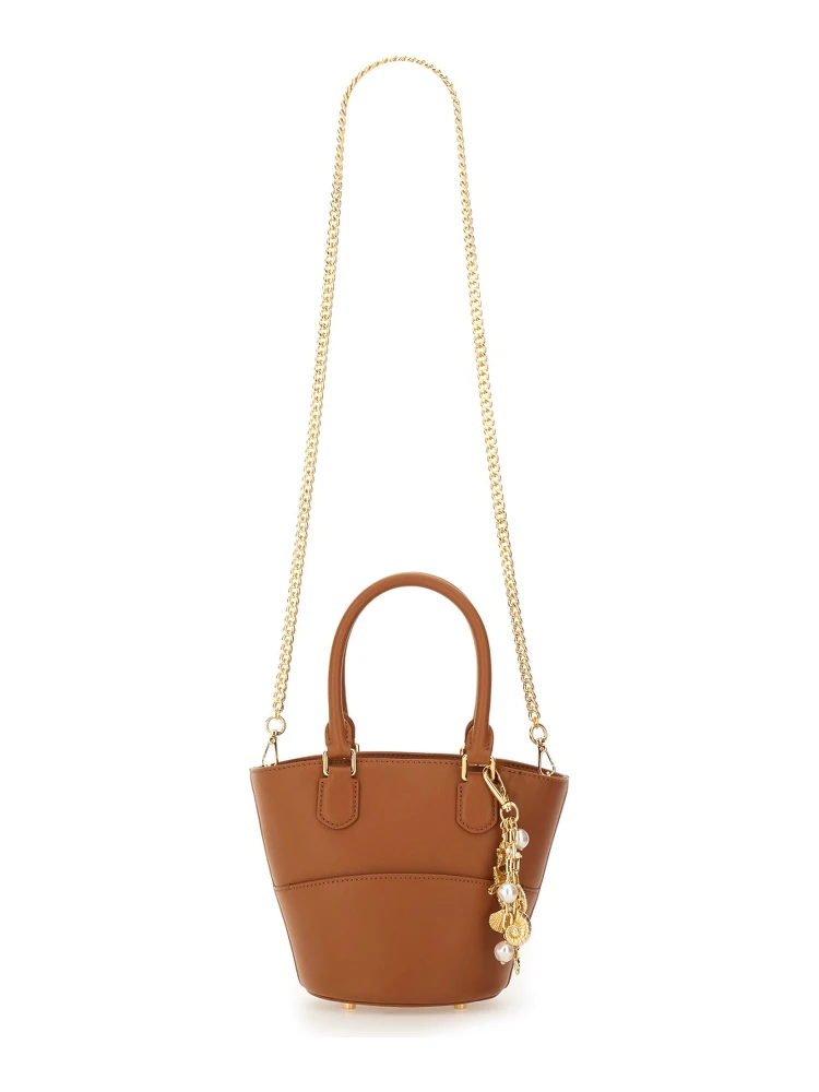 LEATHER TOTE BAG WITH CHARM alternative