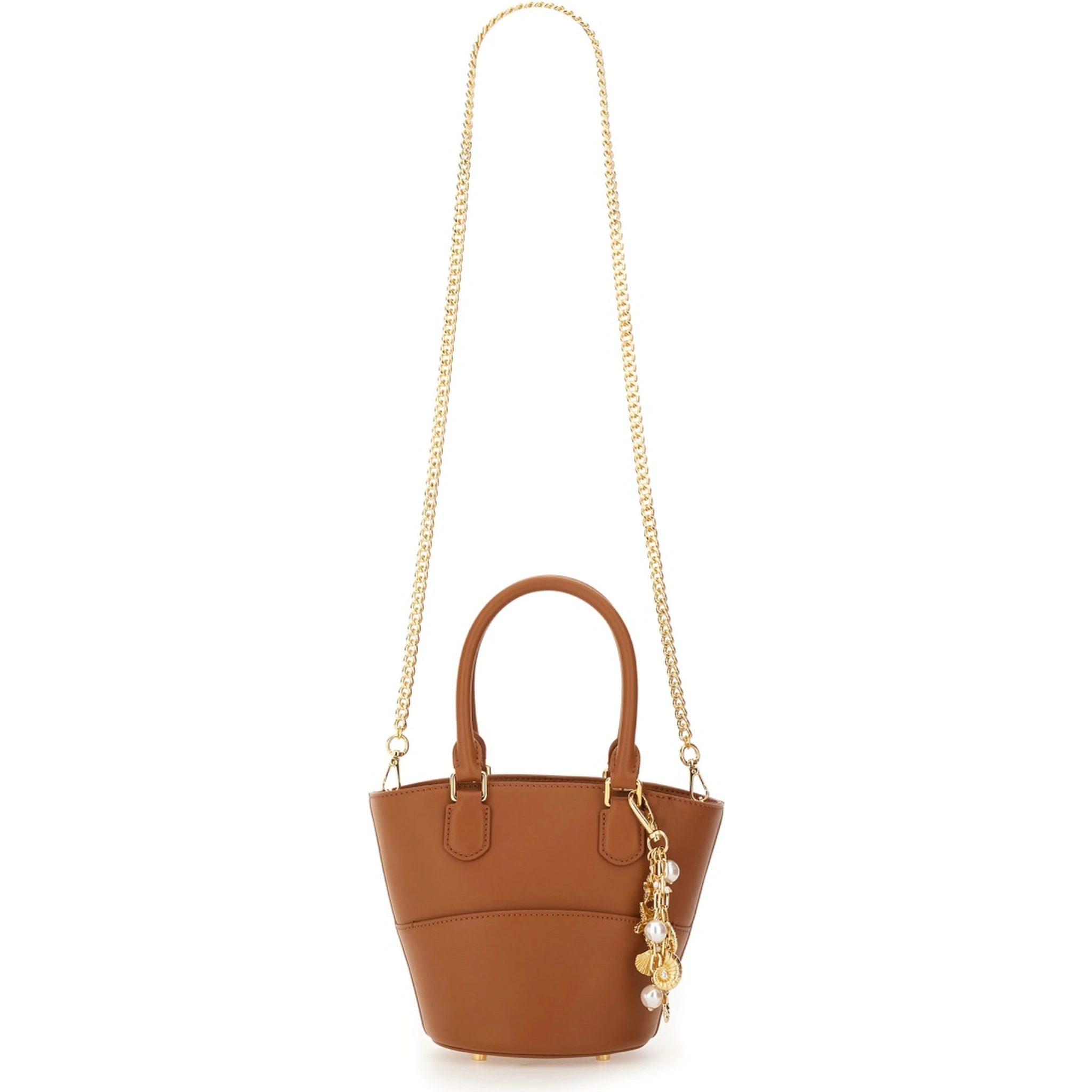 LEATHER TOTE BAG WITH CHARM