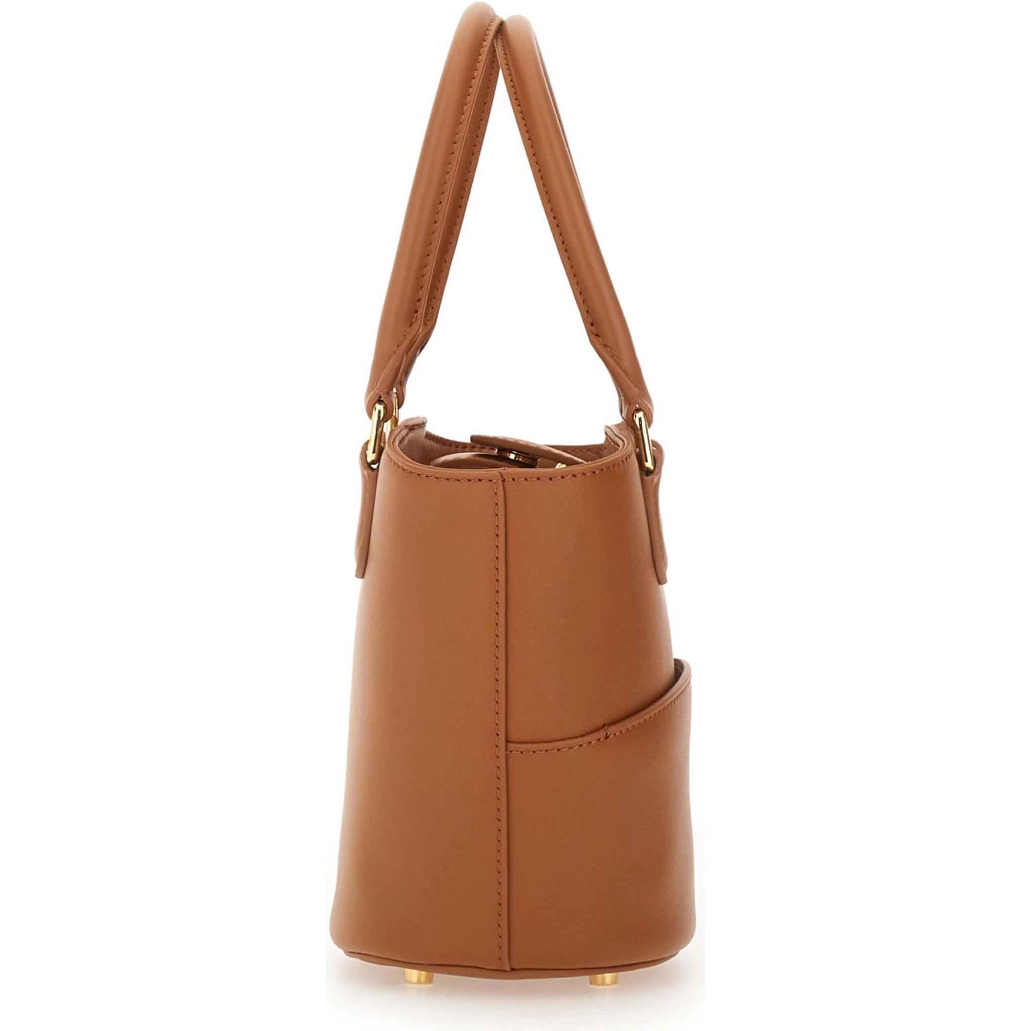 LEATHER TOTE BAG WITH CHARM