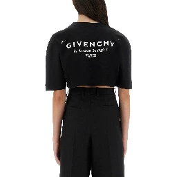 CROPPED T-SHIRT WITH LOGO PRINT