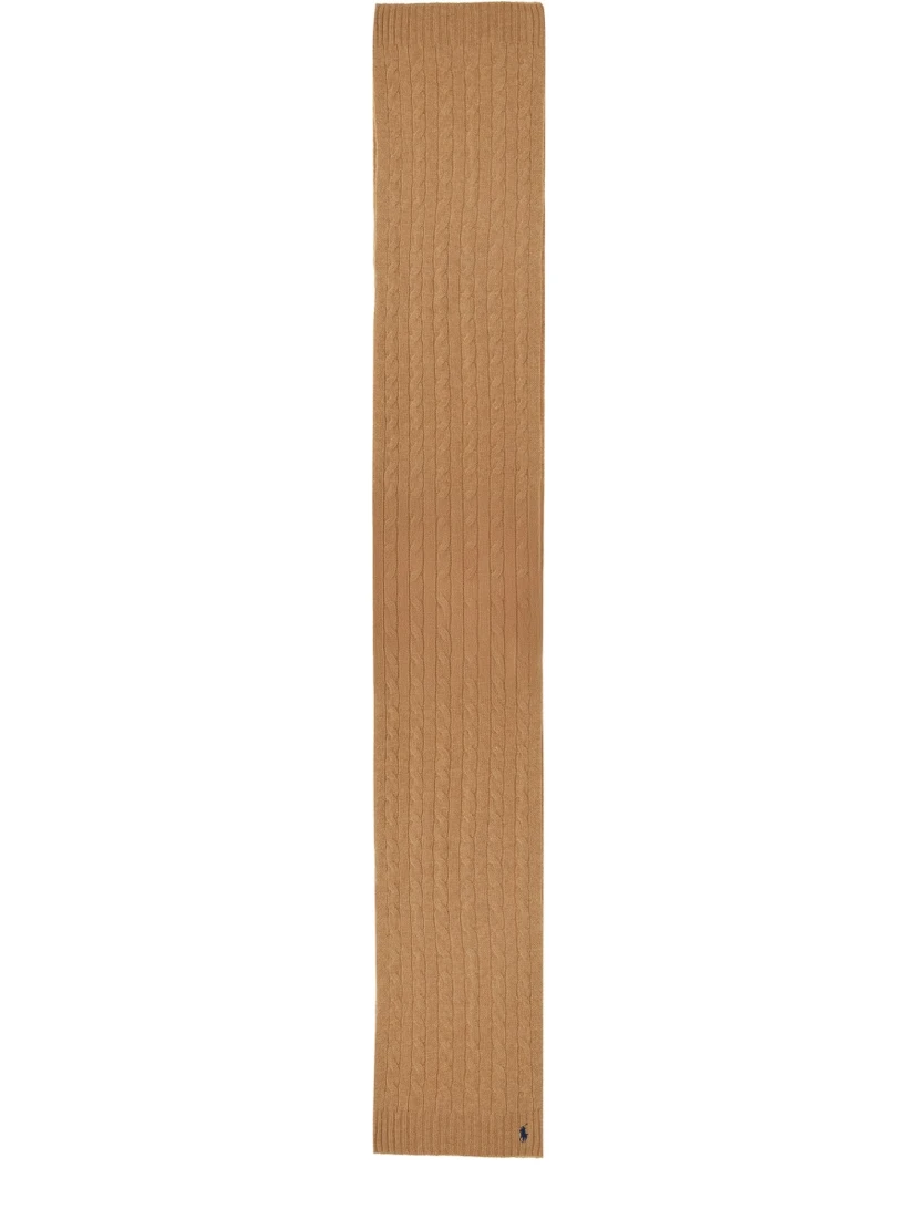 BRAIDED WOOL AND CASHMERE SCARF