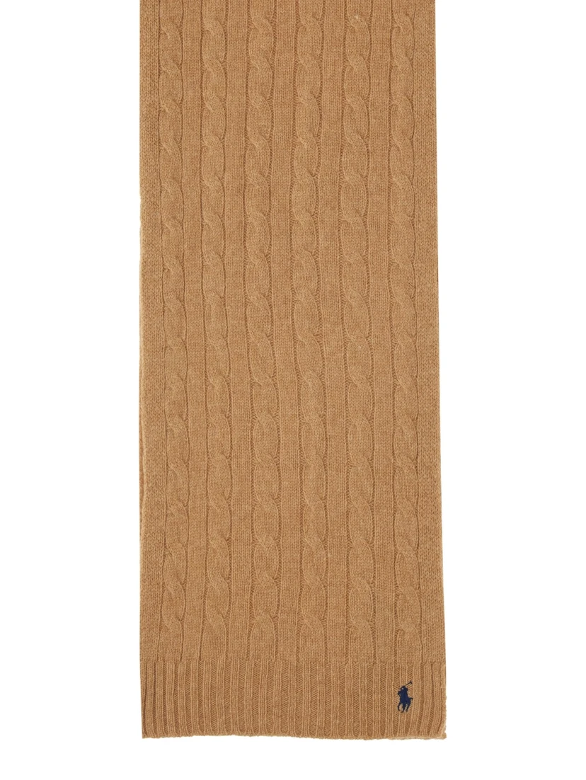 BRAIDED WOOL AND CASHMERE SCARF