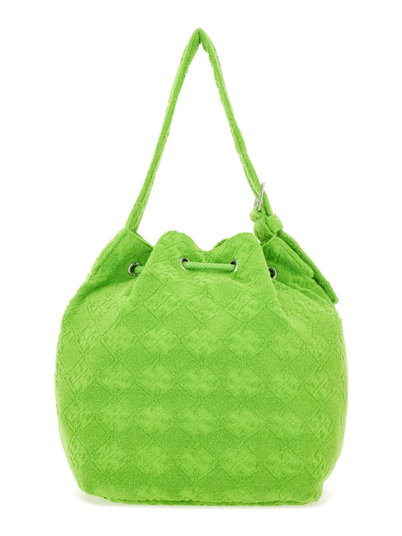 OVERSIZED "T MONOGRAM" BUCKET BAG