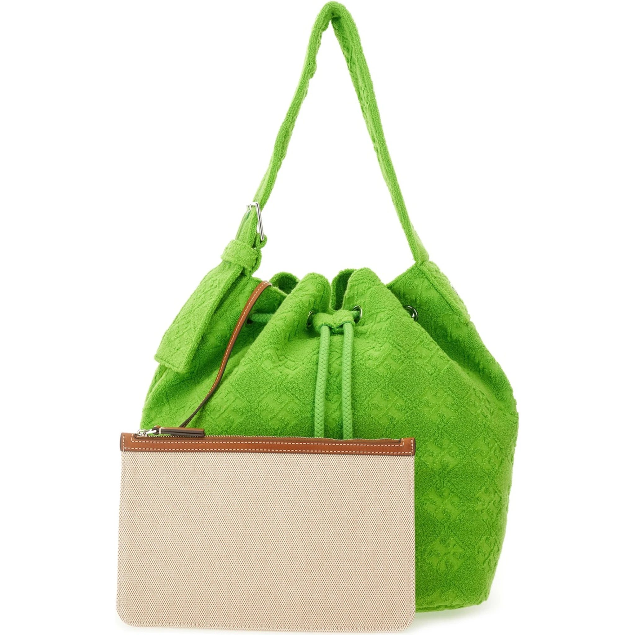 OVERSIZED "T MONOGRAM" BUCKET BAG