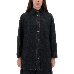 DENIM SHIRT WITH EMBROIDERY