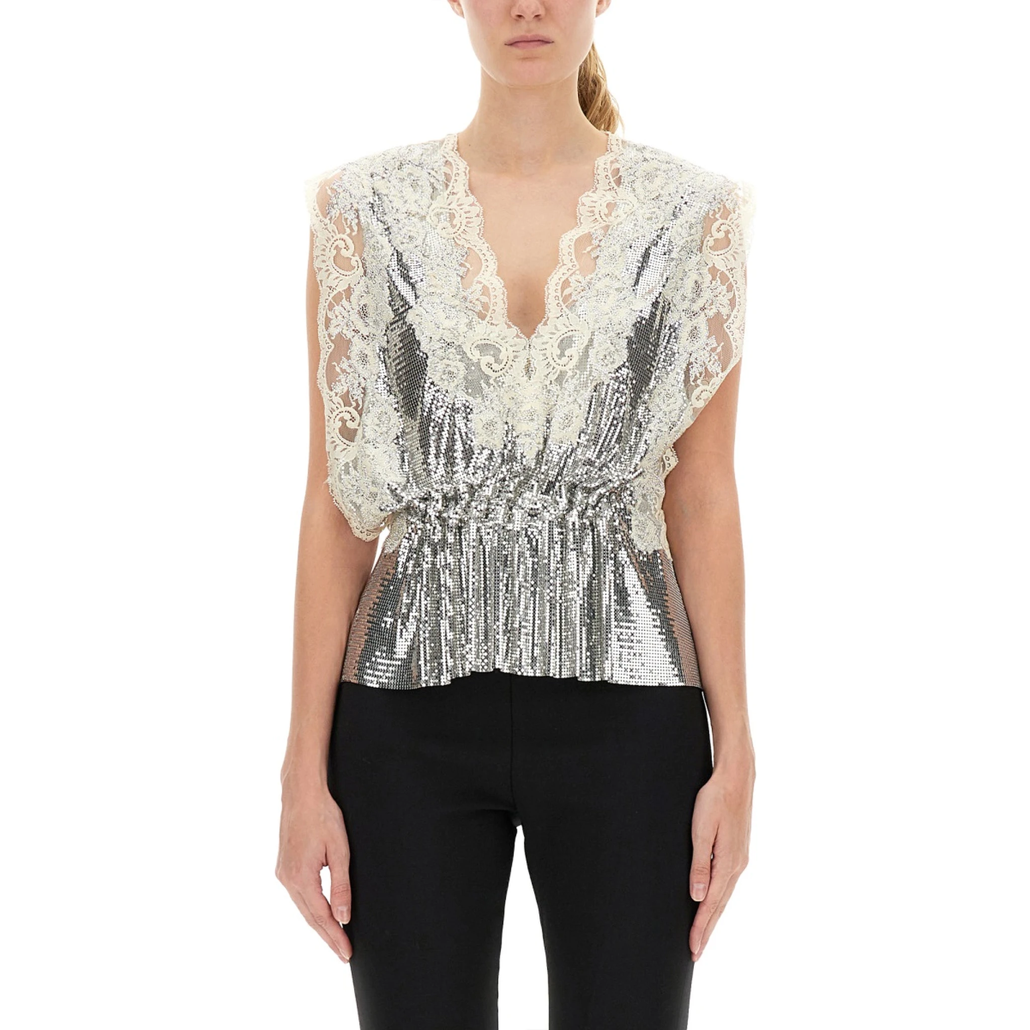 LACE AND SEQUIN TOP