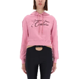 CROPPED SWEATSHIRT WITH LOGO