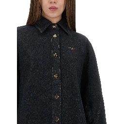 DENIM SHIRT WITH EMBROIDERY